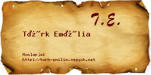 Türk Emília névjegykártya